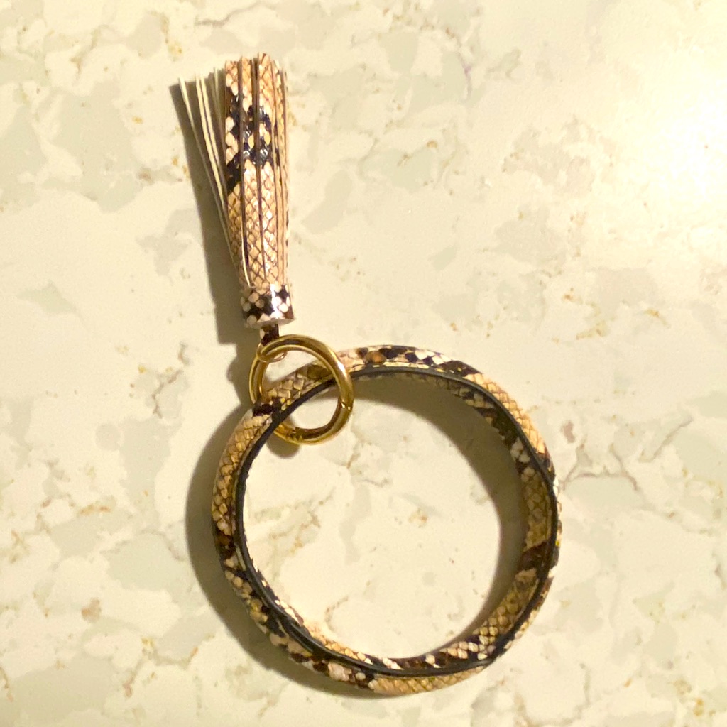 Snake Key Ring Vegan Leather